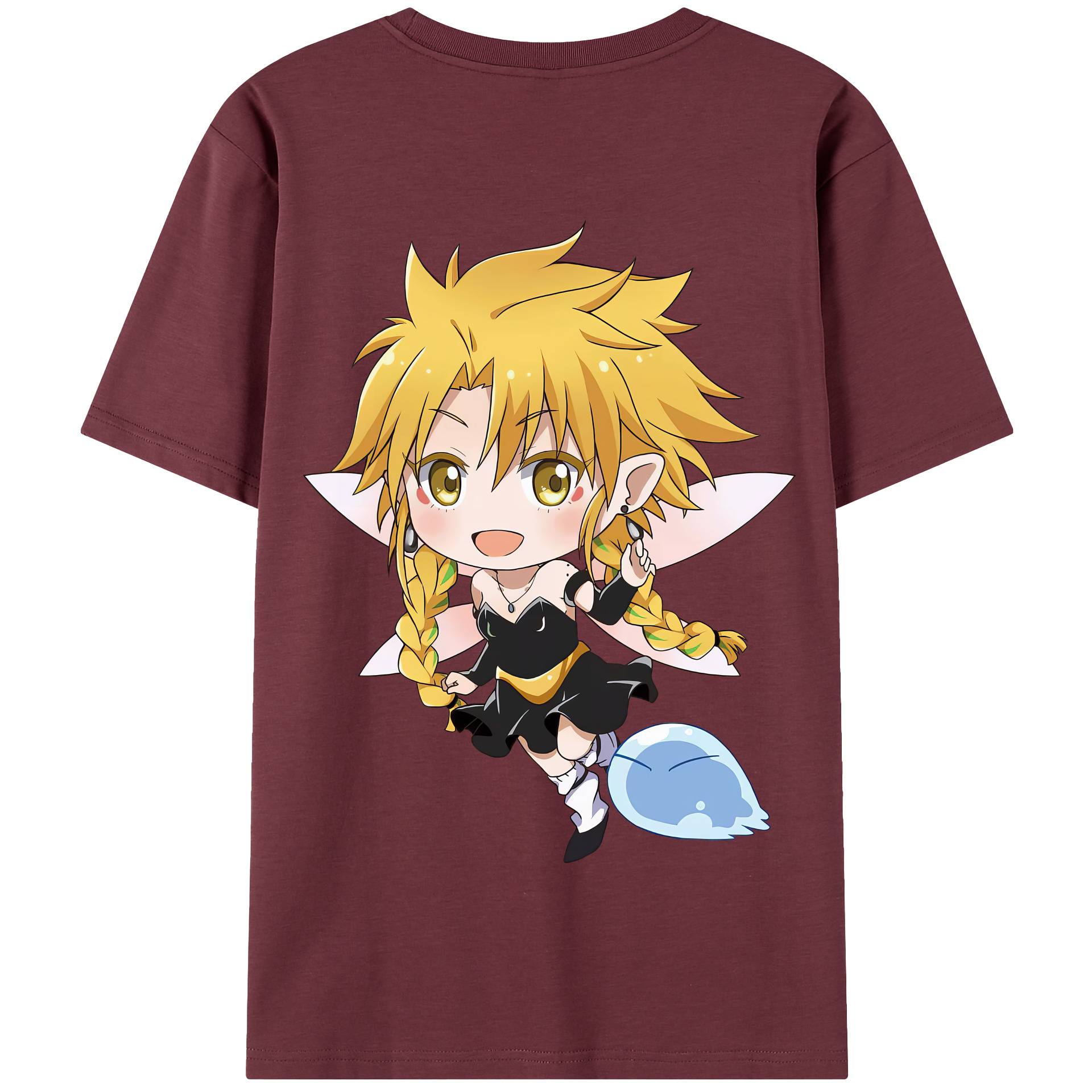 （画像用） 転スラ Regarding Reincarnated to Slime 綿100％半袖Tシャツ（背面プリント）